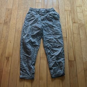 garage light washed grey mom jeans